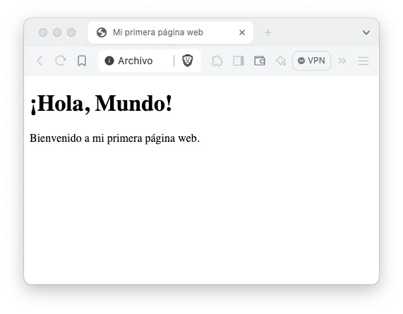 Mi primera página HTML