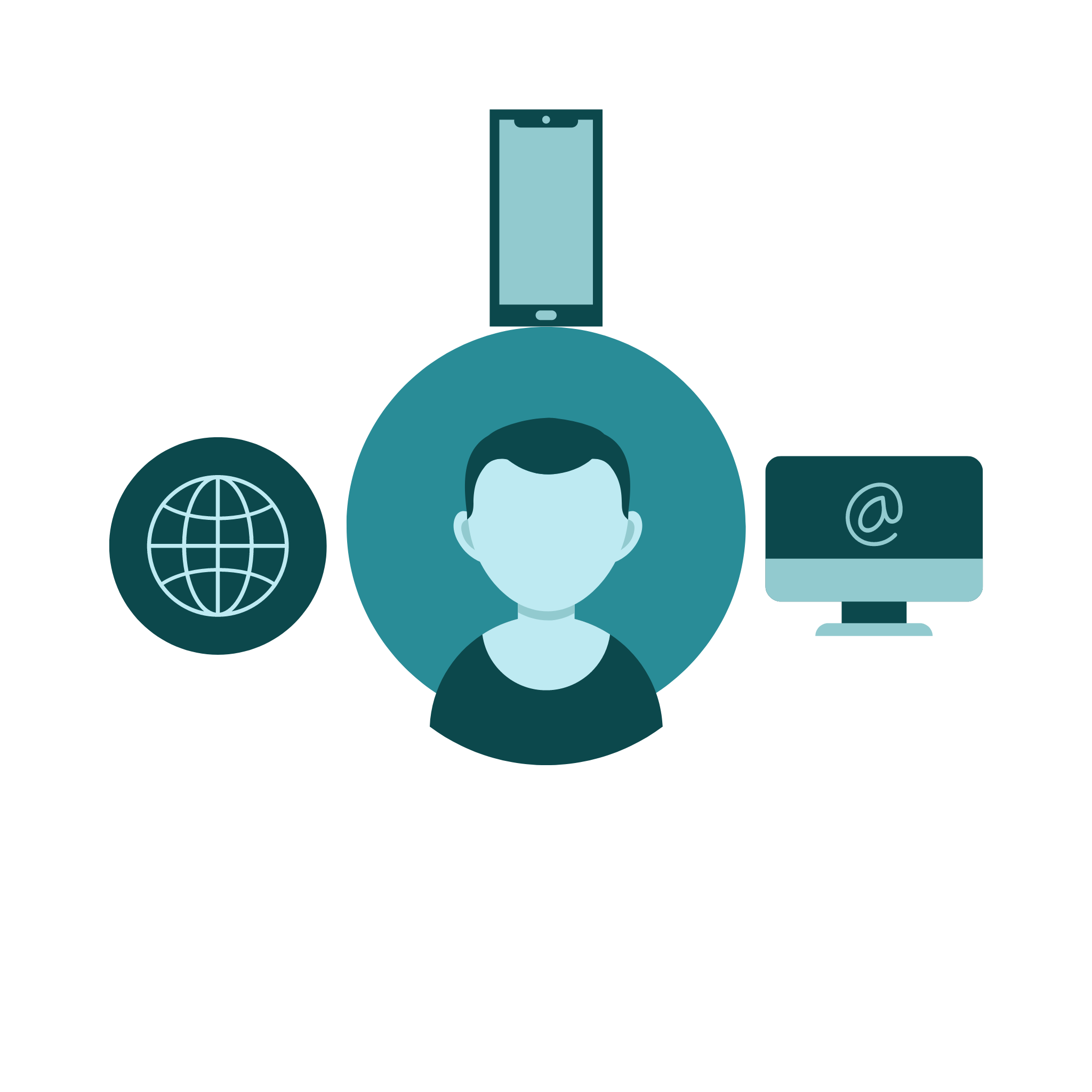 Front of men's Basic Tee in black.